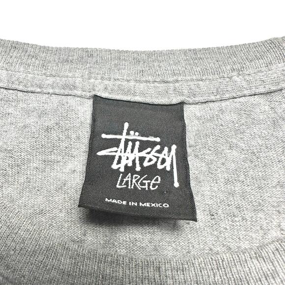 Stussy | Men | Gray Old Skool Dino T-Rex Crew Neck SS Graphic Tee | Size Large - Picture 7 of 10